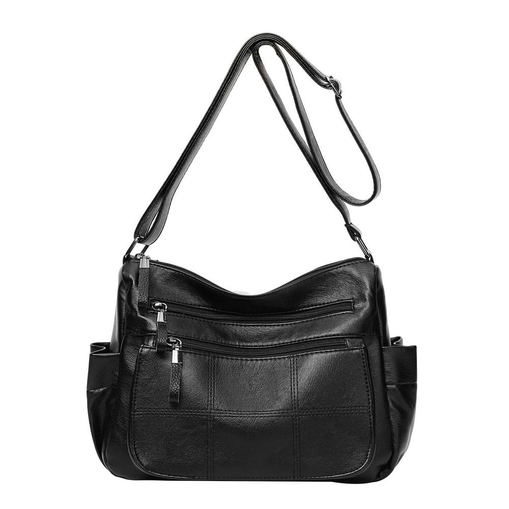 Kalunma Women's PU Leather Multi-Pocket Crossbody Shoulder Bag: $32.67