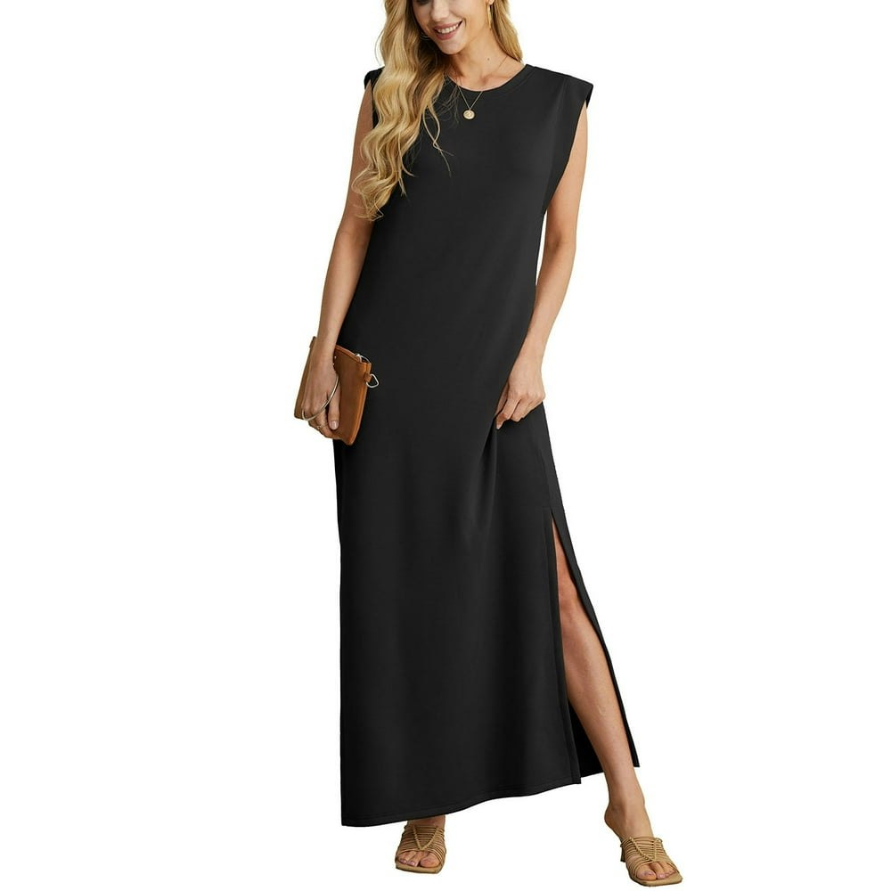 JWD Women's Summer Maxi Dress with Pockets Black L: $18.99 JWD Women's Summer Maxi Dress with Pockets Black L: $18.99