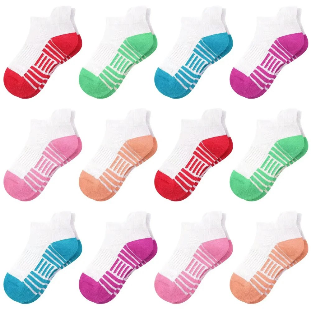 Girls' Cotton Sports Socks 12-Pair: $12.99 Girls' Cotton Sports Socks 12-Pair: $12.99