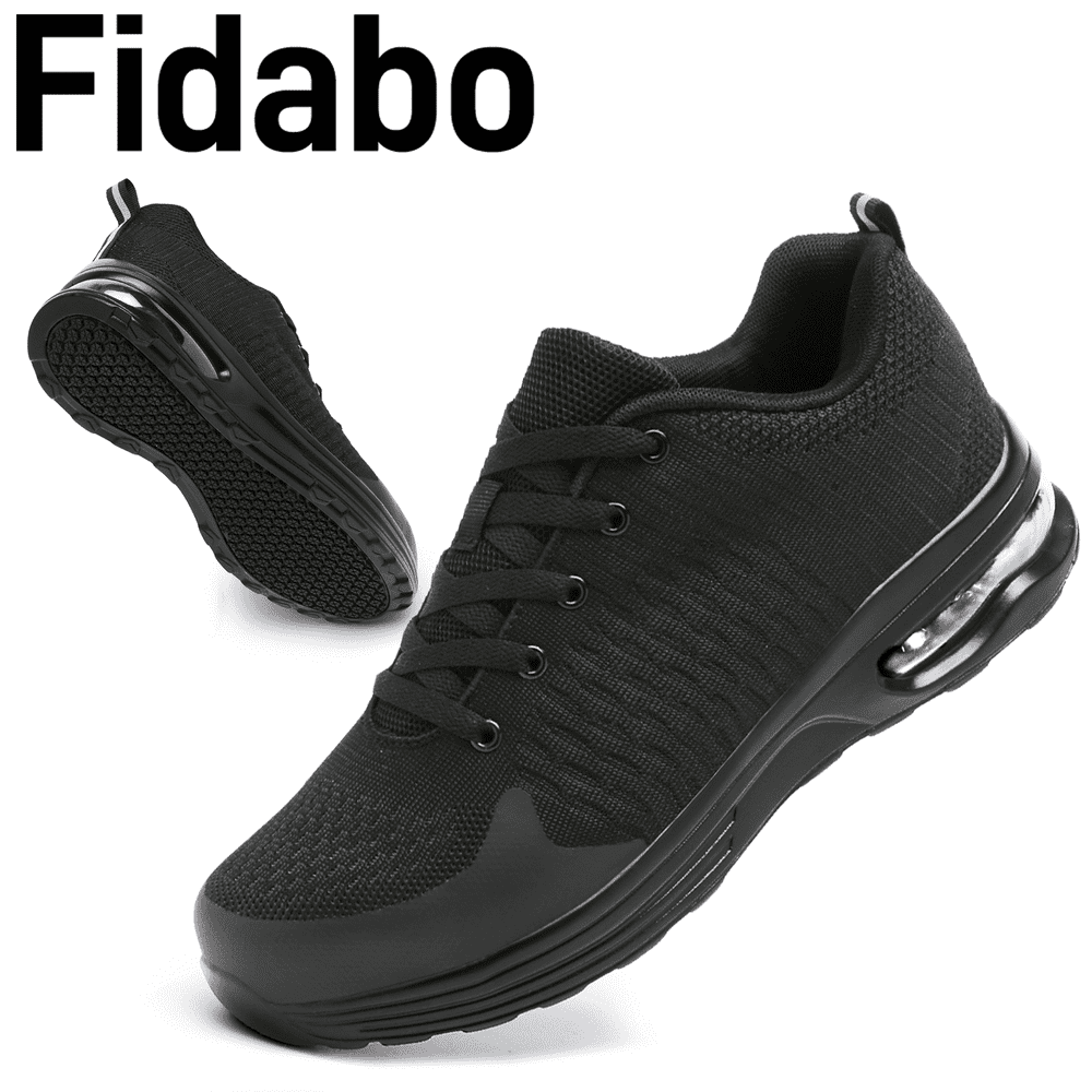 Fidabo Steel Toe Slip Resistant Safety Work Sneakers: $33.29