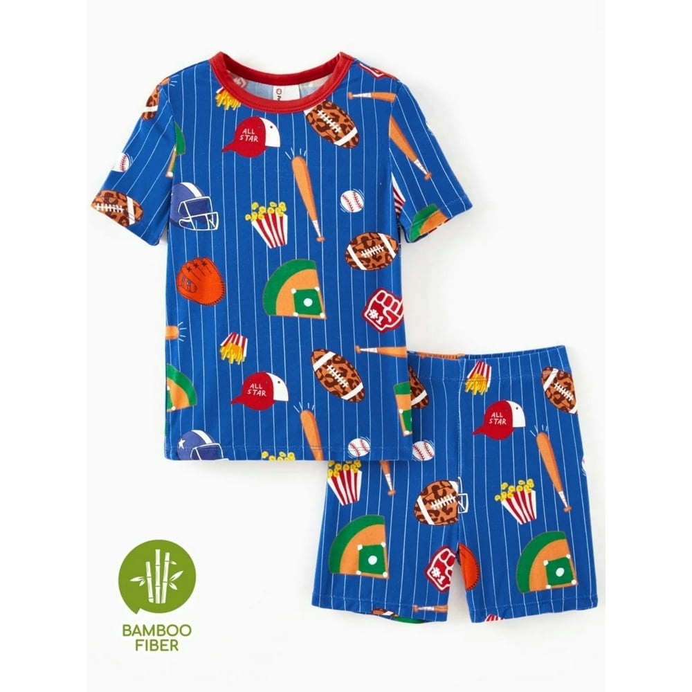 PatPat Toddler Boys Bamboo Viscose Snug Fit Pajama Set 6T: $14.87