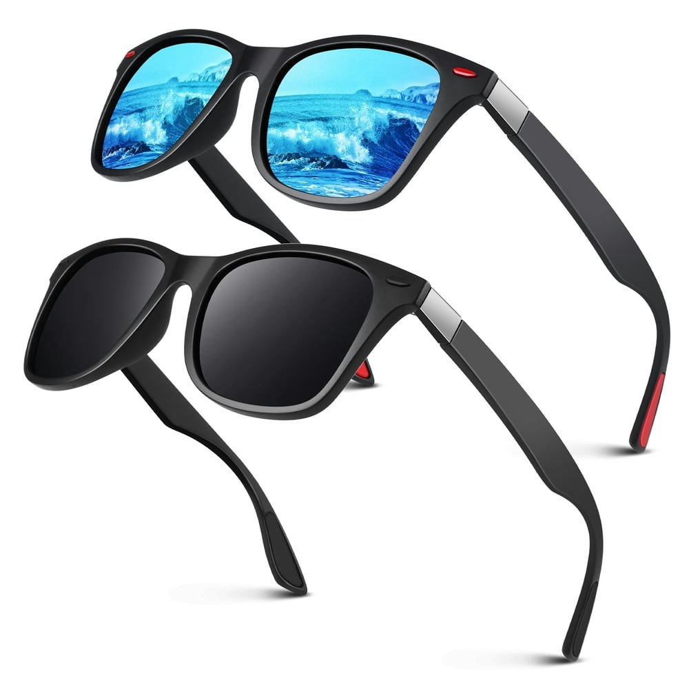 Linvo Men's Retro Polarized UV400 Sunglasses 2-Pack: $16.98 Linvo Men's Retro Polarized UV400 Sunglasses 2-Pack: $16.98