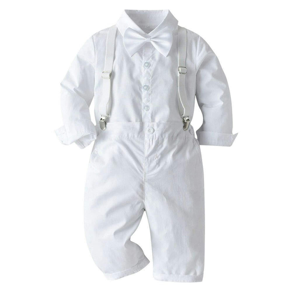 Idopip Boys Gentleman Outfit Striped Shirt with Bowtie and Suspender Pants Overalls: $17.99 Idopip Boys Gentleman Outfit Striped Shirt with Bowtie and Suspender Pants Overalls: $17.99