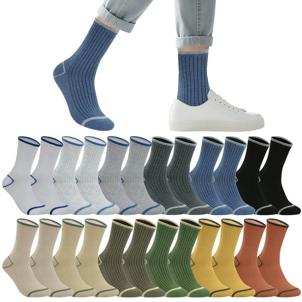 Usavemo Men's Cotton Crew Socks 12-Pair Pack: $19.96 Usavemo Men's Cotton Crew Socks 12-Pair Pack: $19.96