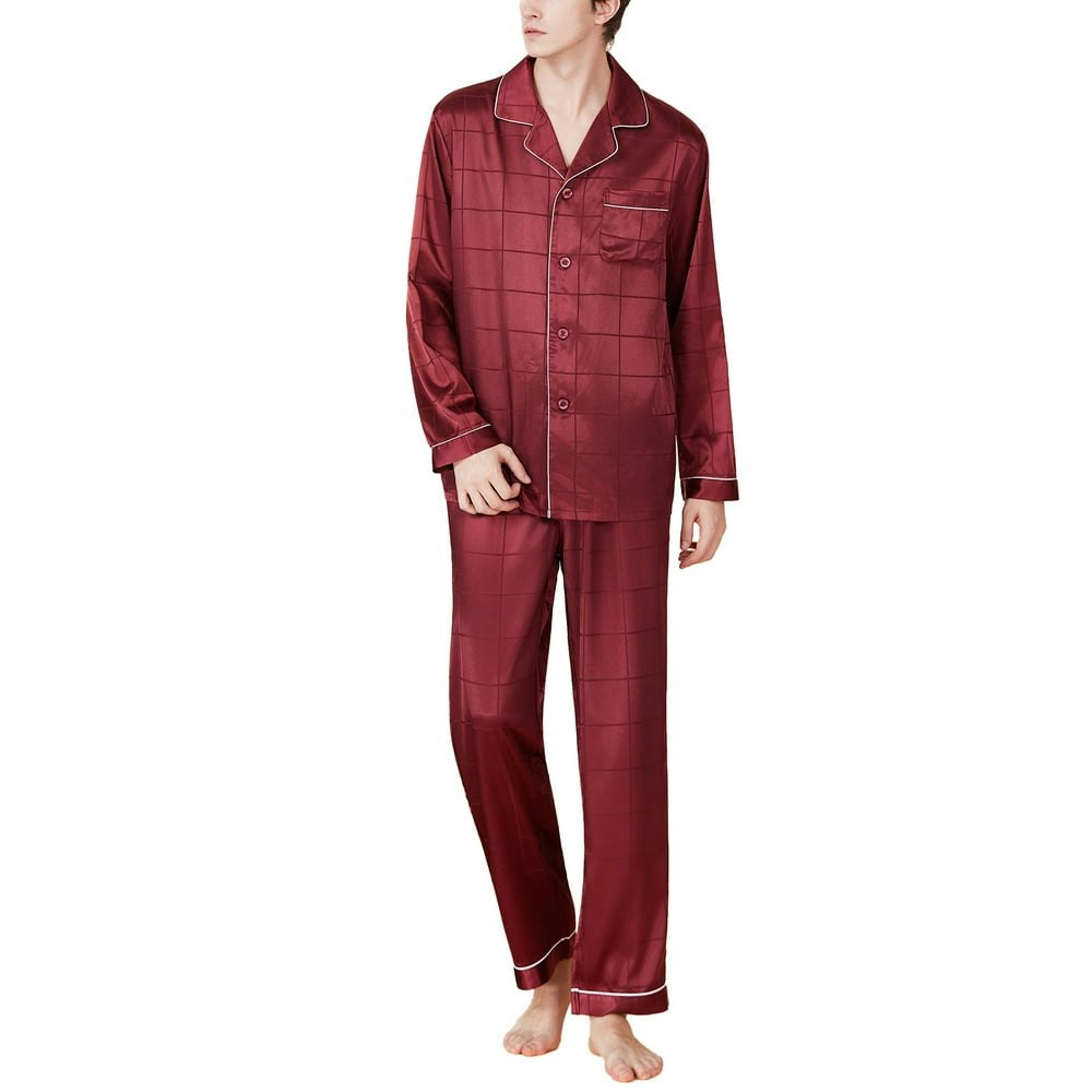 Onimisc Men's Satin Pajama Set 2-Piece: $22.49