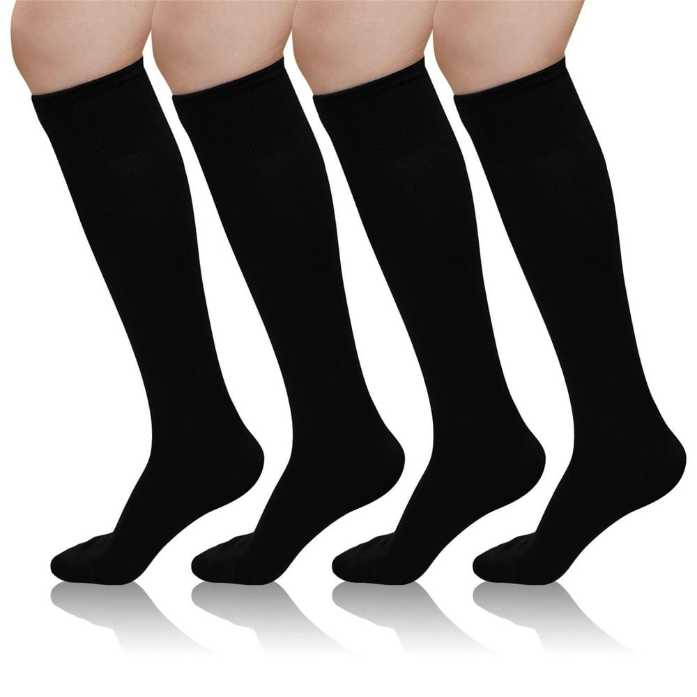 PUTUO Women's Knee High Socks 4-Pair Pack: $13.17