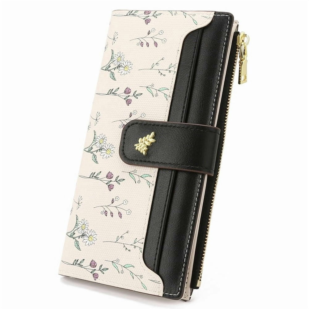 GAEKEAO Women's RFID Wallet Card Holder with Zipper Pocket: $16.65