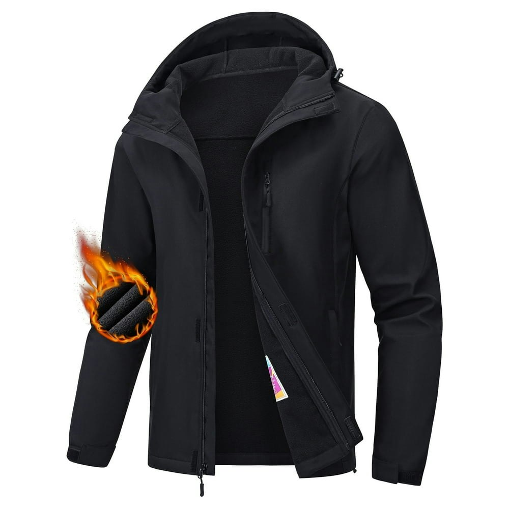Men's Fleece-Lined Softshell Hooded Jacket: $37.88 Men's Fleece-Lined Softshell Hooded Jacket: $37.88