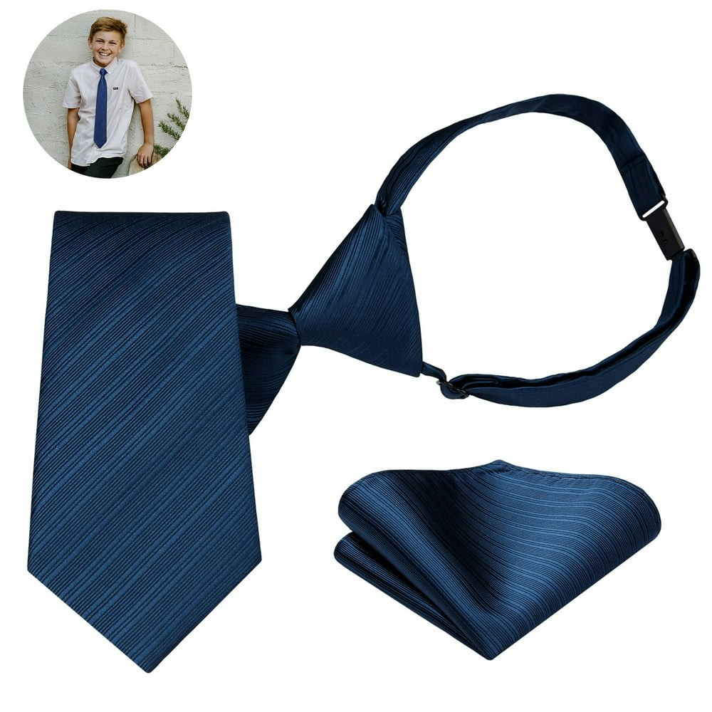 Boys Pre-Tied Tie and Pocket Square Set Navy Blue: $11.49 Boys Pre-Tied Tie and Pocket Square Set Navy Blue: $11.49