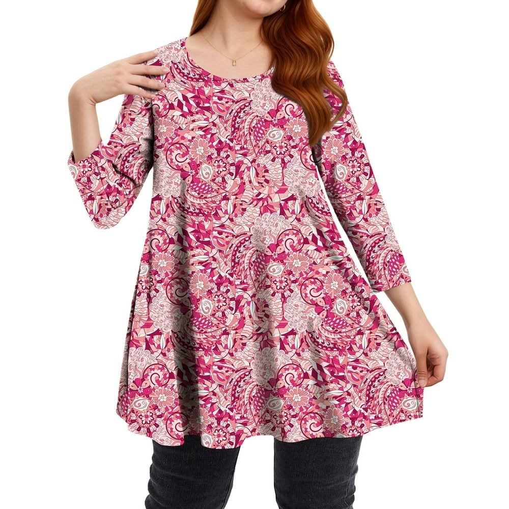Women's Plus Size 3/4 Sleeve Tunic Top: $10.39 Women's Plus Size 3/4 Sleeve Tunic Top: $10.39