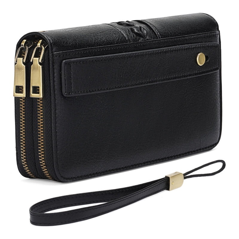 Falan Mule RFID Blocking Leather Zip-Around Wristlet Wallet for Women: $19.57 Falan Mule RFID Blocking Leather Zip-Around Wristlet Wallet for Women: $19.57