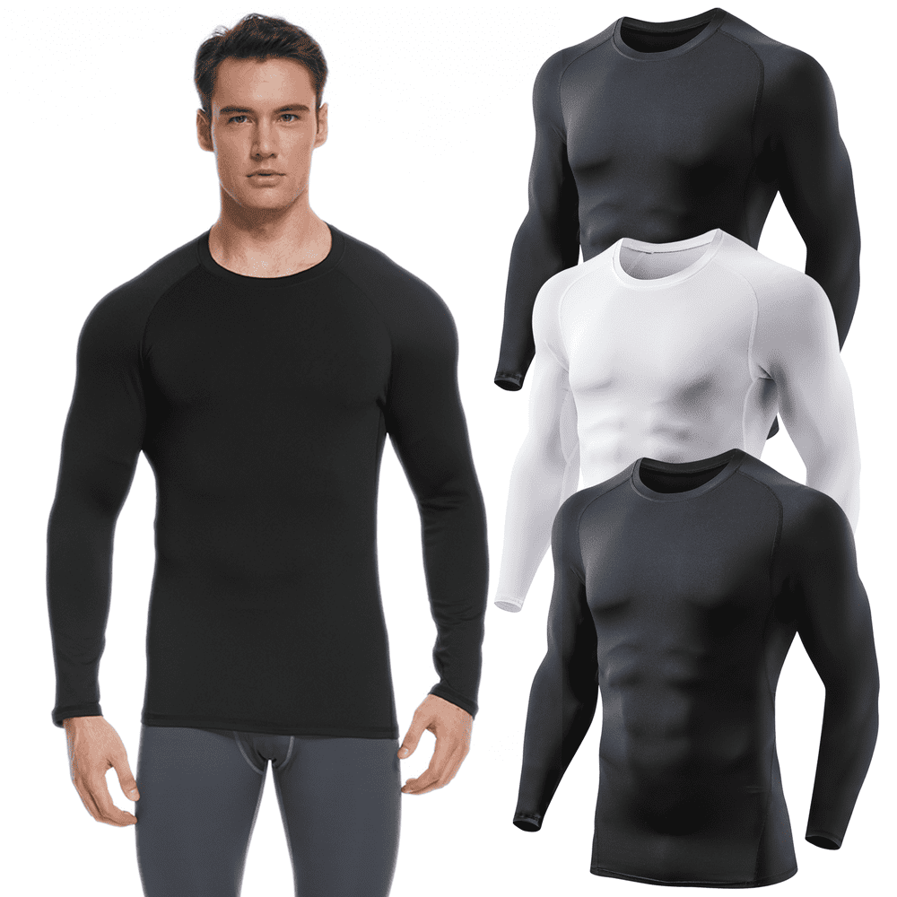 Telaleo Men's Dry Fit Long Sleeve Base Layer Shirts 3-Pack: $21.59 Telaleo Men's Dry Fit Long Sleeve Base Layer Shirts 3-Pack: $21.59