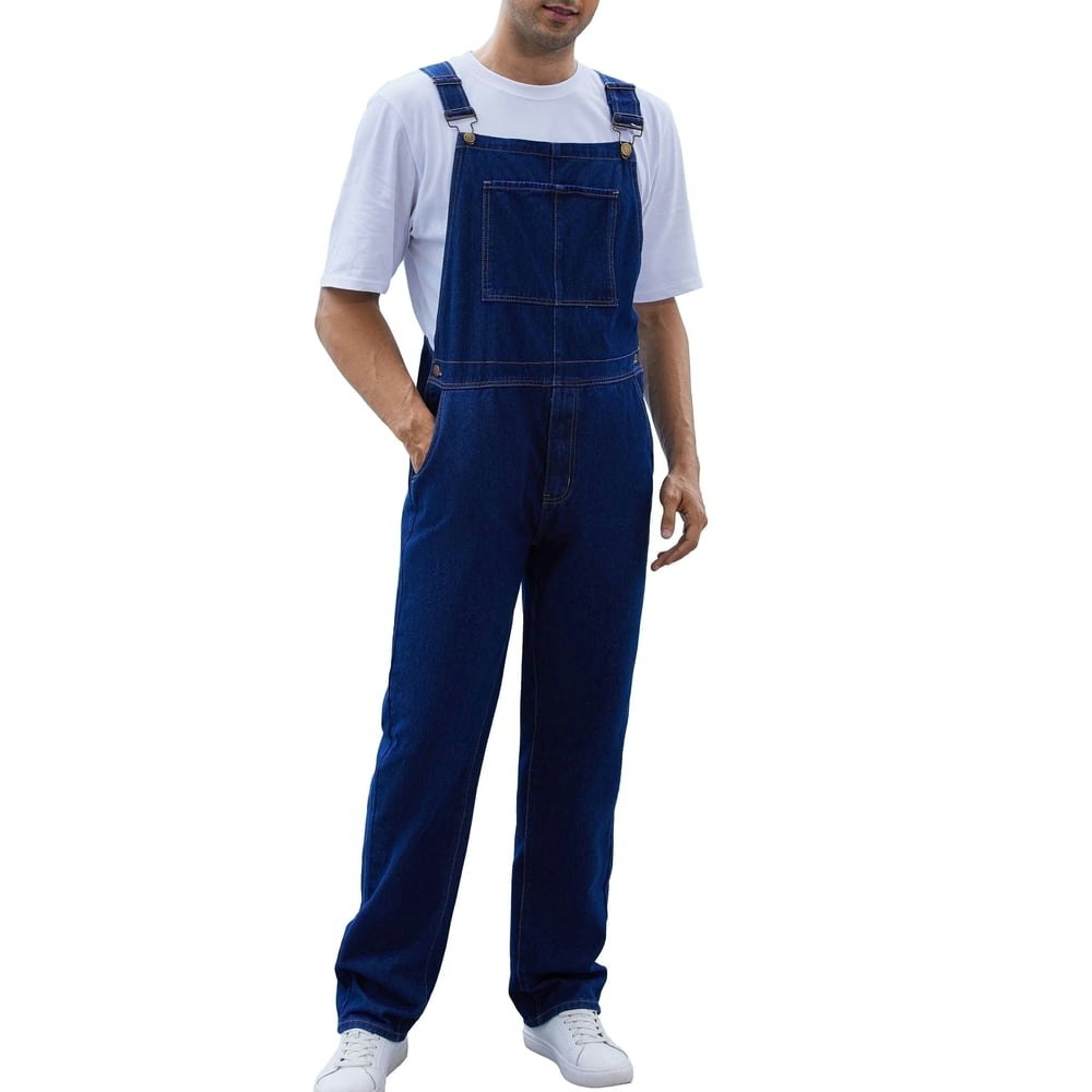 Men's Work Utility Overalls (Dark Blue, L): $39.98 Men's Work Utility Overalls (Dark Blue, L): $39.98