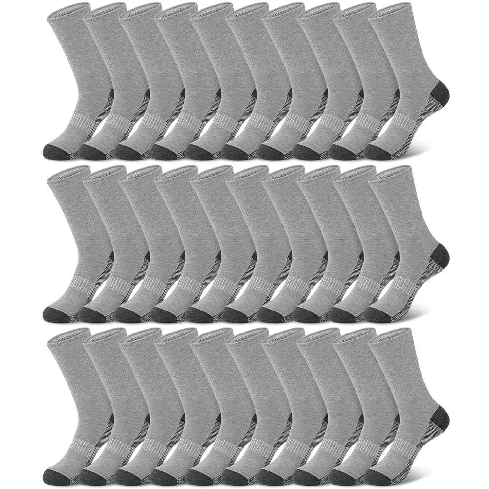 Smilooen Men's Athletic Crew Socks 15-Pair Pack: $14.59 Smilooen Men's Athletic Crew Socks 15-Pair Pack: $14.59
