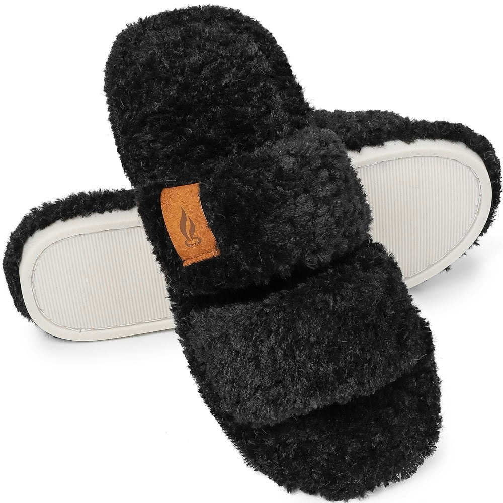 Northblanc Women's Fuzzy Open-Toe Memory Foam Slippers: $9.59 Northblanc Women's Fuzzy Open-Toe Memory Foam Slippers: $9.59
