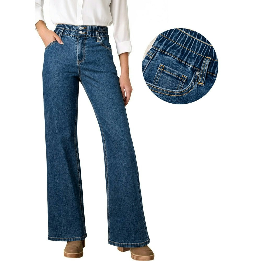 Dokotoo Women's High Waist Wide Leg Jeans: $31.99
