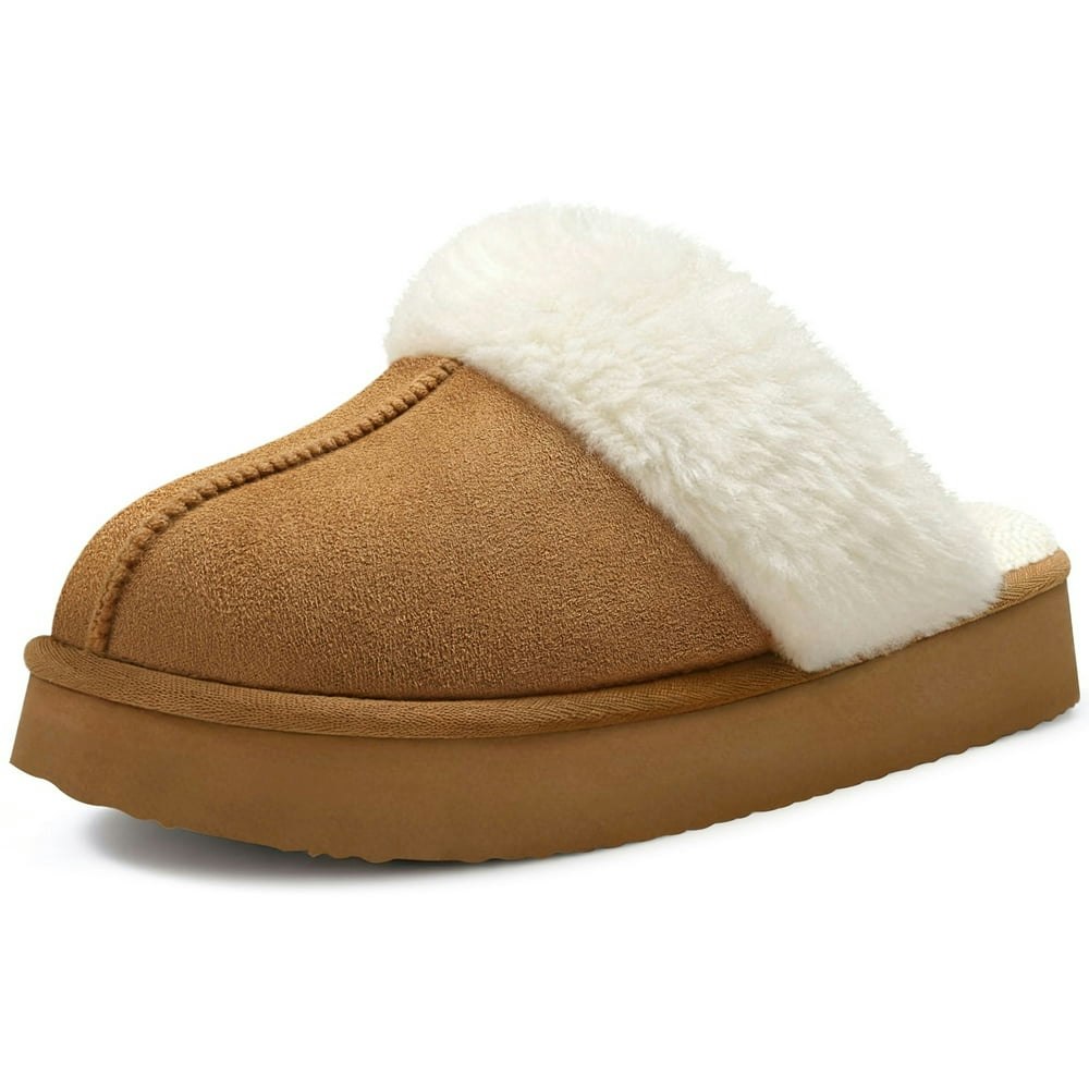 Comwarm Women's Fuzzy Memory Foam Platform Slippers: $15.99 Comwarm Women's Fuzzy Memory Foam Platform Slippers: $15.99