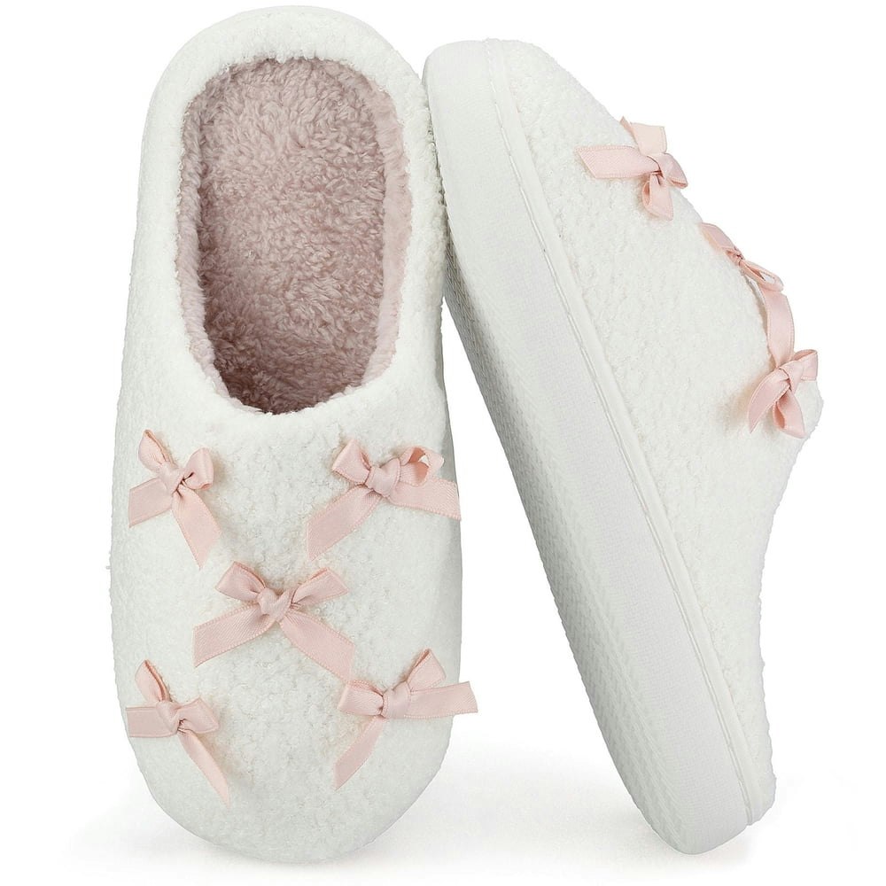 Beranmey Women's Plush Bow Slippers: $10.89 Beranmey Women's Plush Bow Slippers: $10.89
