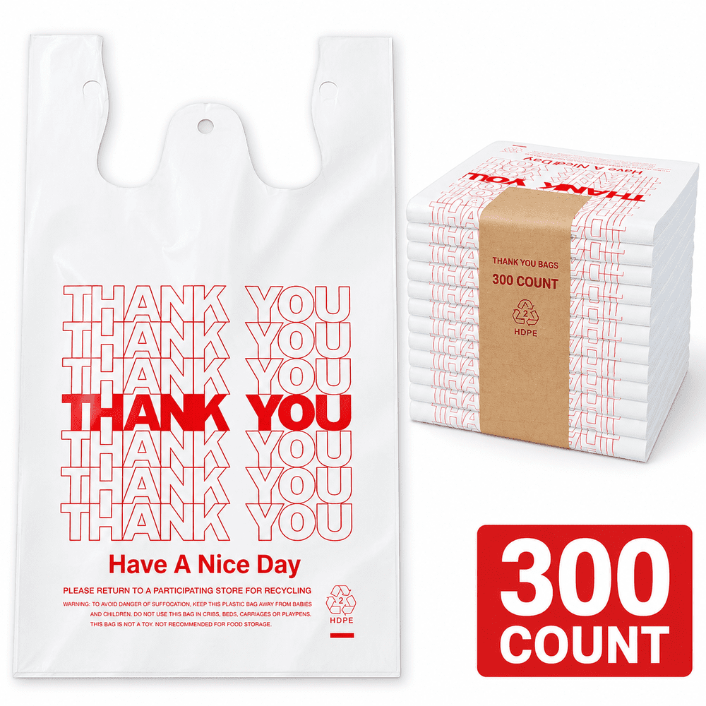 Cozymood White Thank You Bags with Handles 300-Count: $19.49 Cozymood White Thank You Bags with Handles 300-Count: $19.49