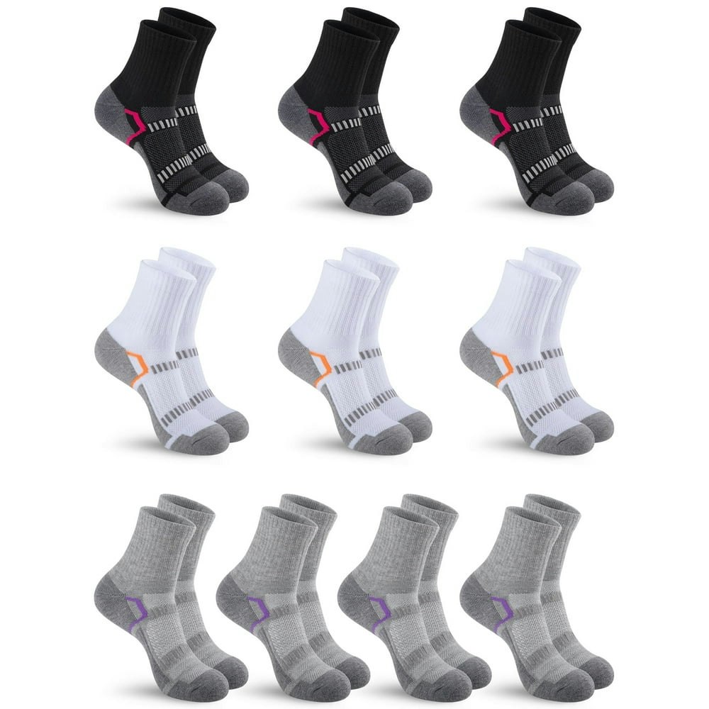 Cooplus Women's Quarter Athletic Socks 10-Pair Pack: $11.69