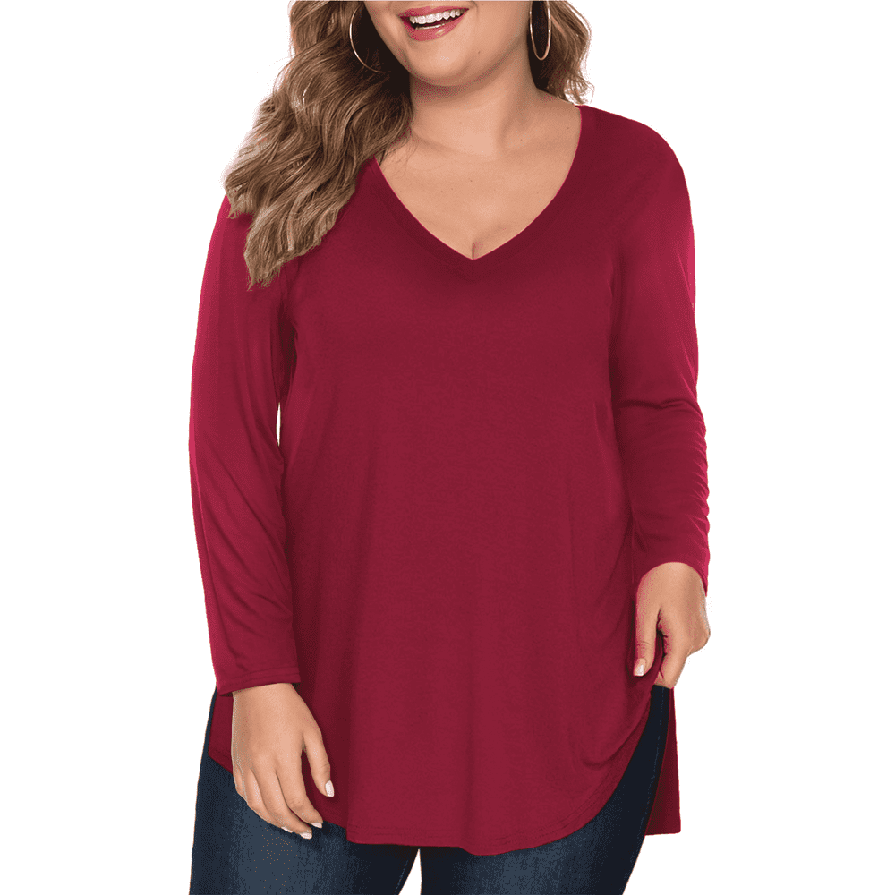 Fancyglim Women's V-Neck Long Sleeve Blouse 2XL: $12.51 Fancyglim Women's V-Neck Long Sleeve Blouse 2XL: $12.51