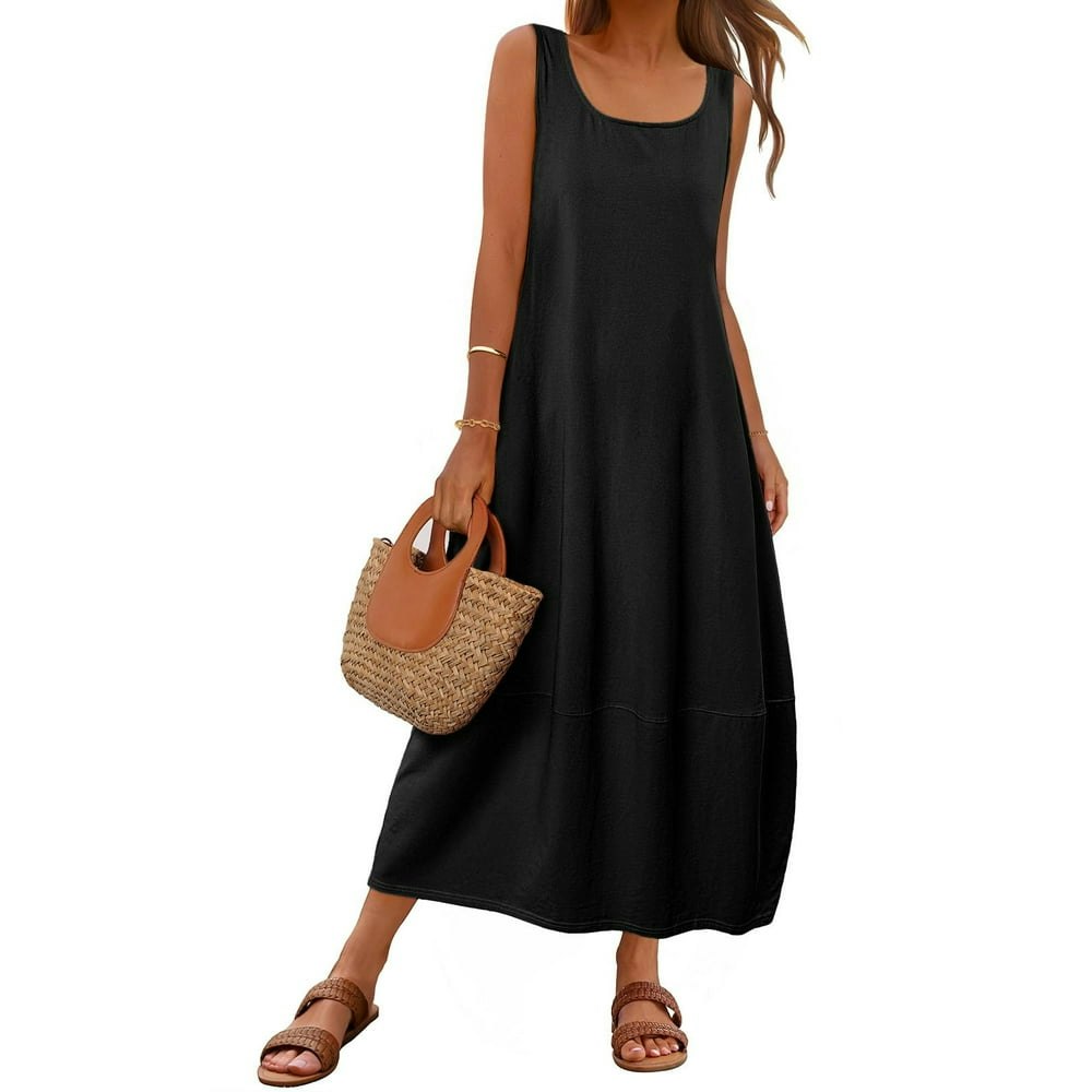 Temofon Women's Casual Maxi Sundress with Pockets: $15.25