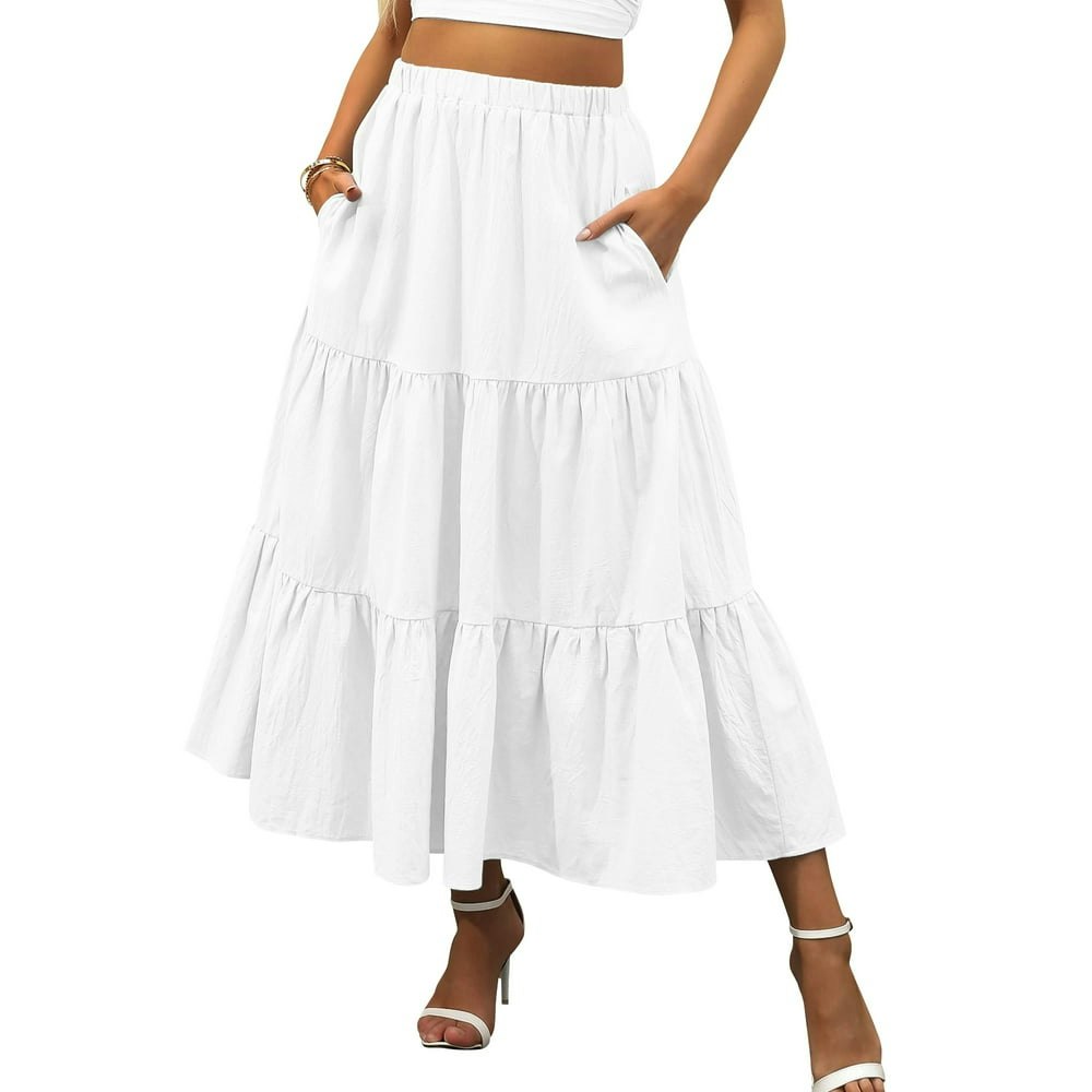 Temofon Women's Pleated Maxi Skirt with Pockets: $16.88 Temofon Women's Pleated Maxi Skirt with Pockets: $16.88