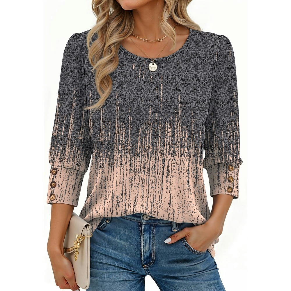 Fantaslook Women's 3/4 Sleeve Button Blouse: $11.79