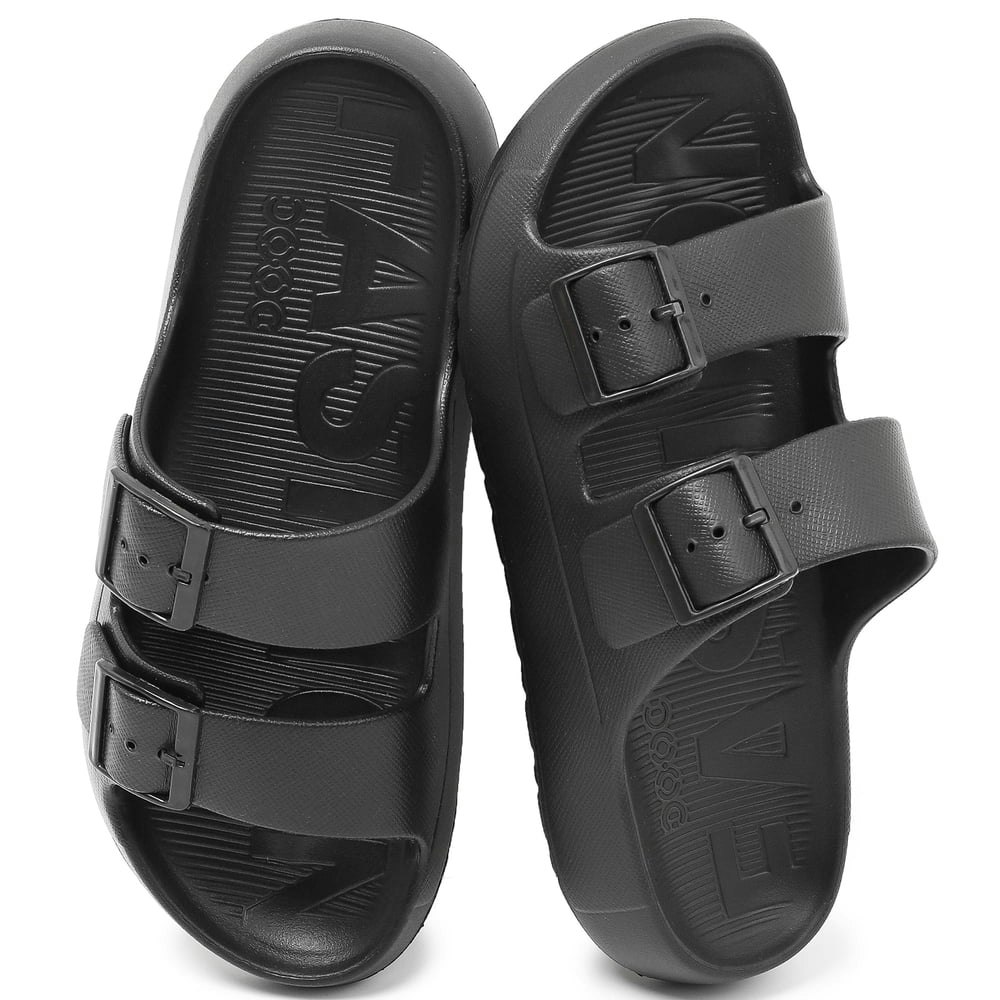 Northblanc Men's Double Buckle Comfort Slides: $17.59 Northblanc Men's Double Buckle Comfort Slides: $17.59