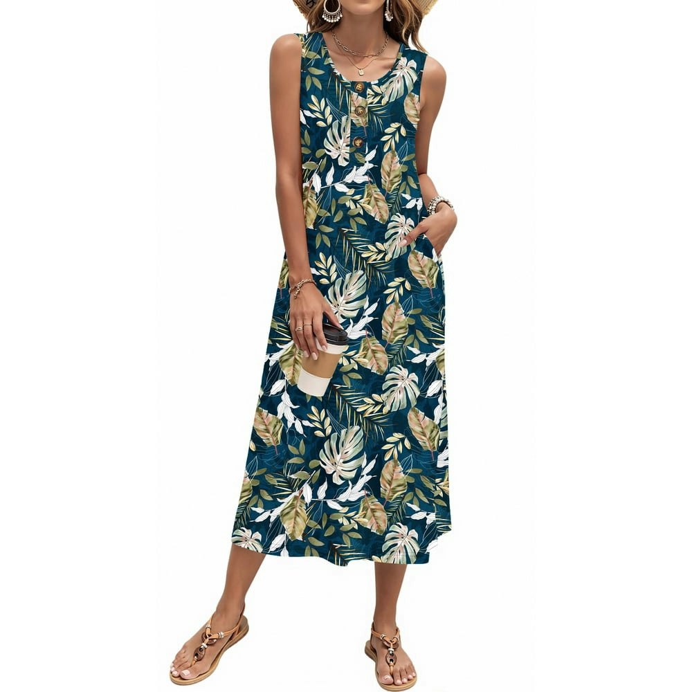 Fantaslook Women's Sleeveless Long Tank Dress: $14.79