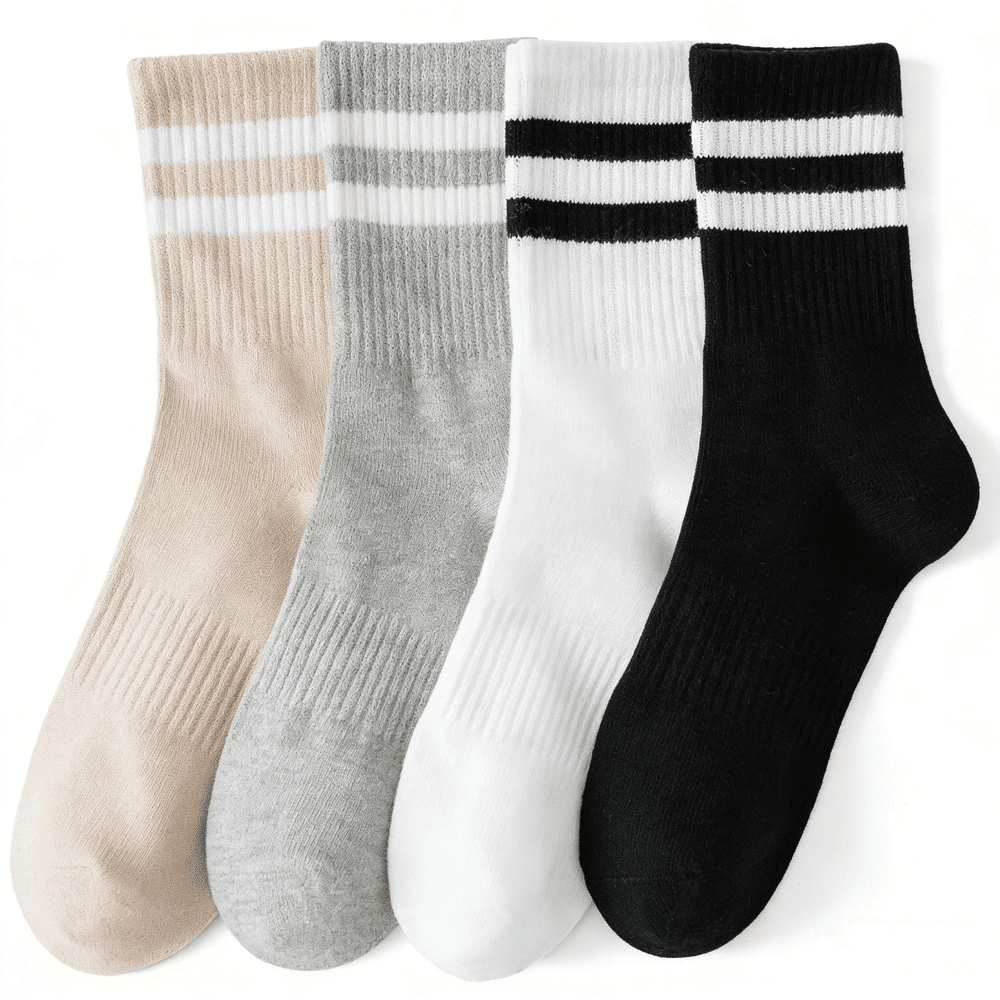 Uzmog Women's Crew Socks 4-Pair Pack Size 5-10: $8.89 Uzmog Women's Crew Socks 4-Pair Pack Size 5-10: $8.89