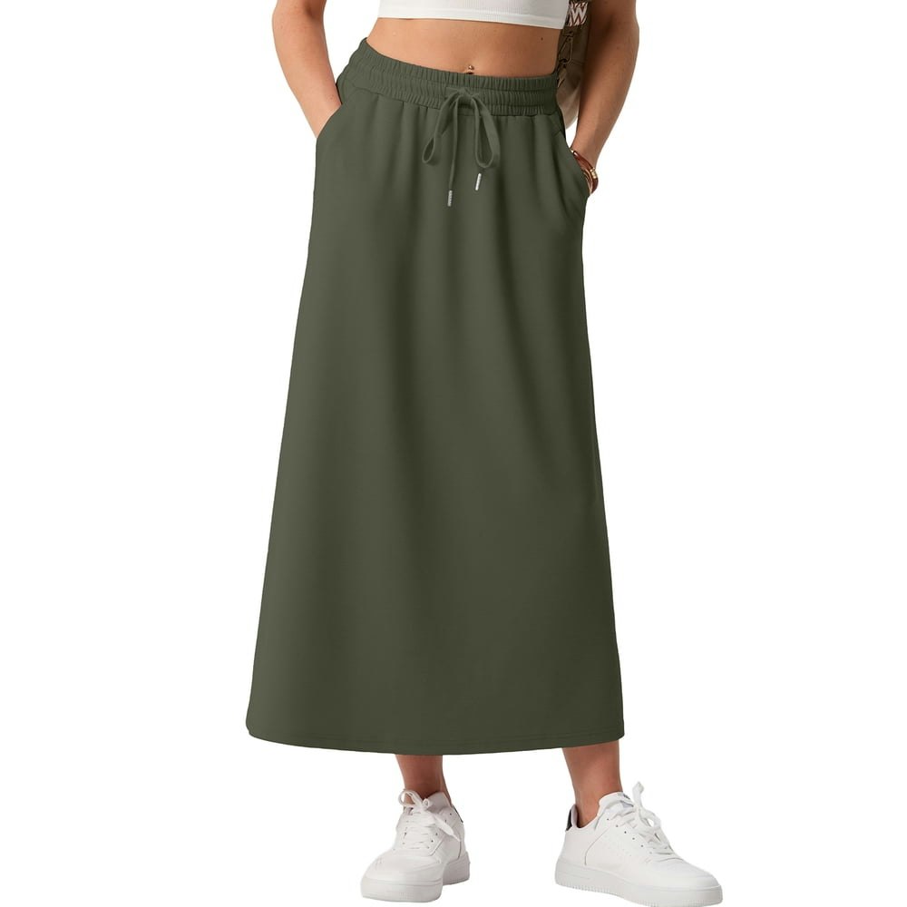 Cueply Women's A-Line Maxi Skirt with Pockets: $17.79