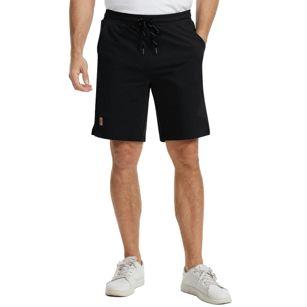 Men's Cotton Shorts 9" Inseam Black 34: $16.99