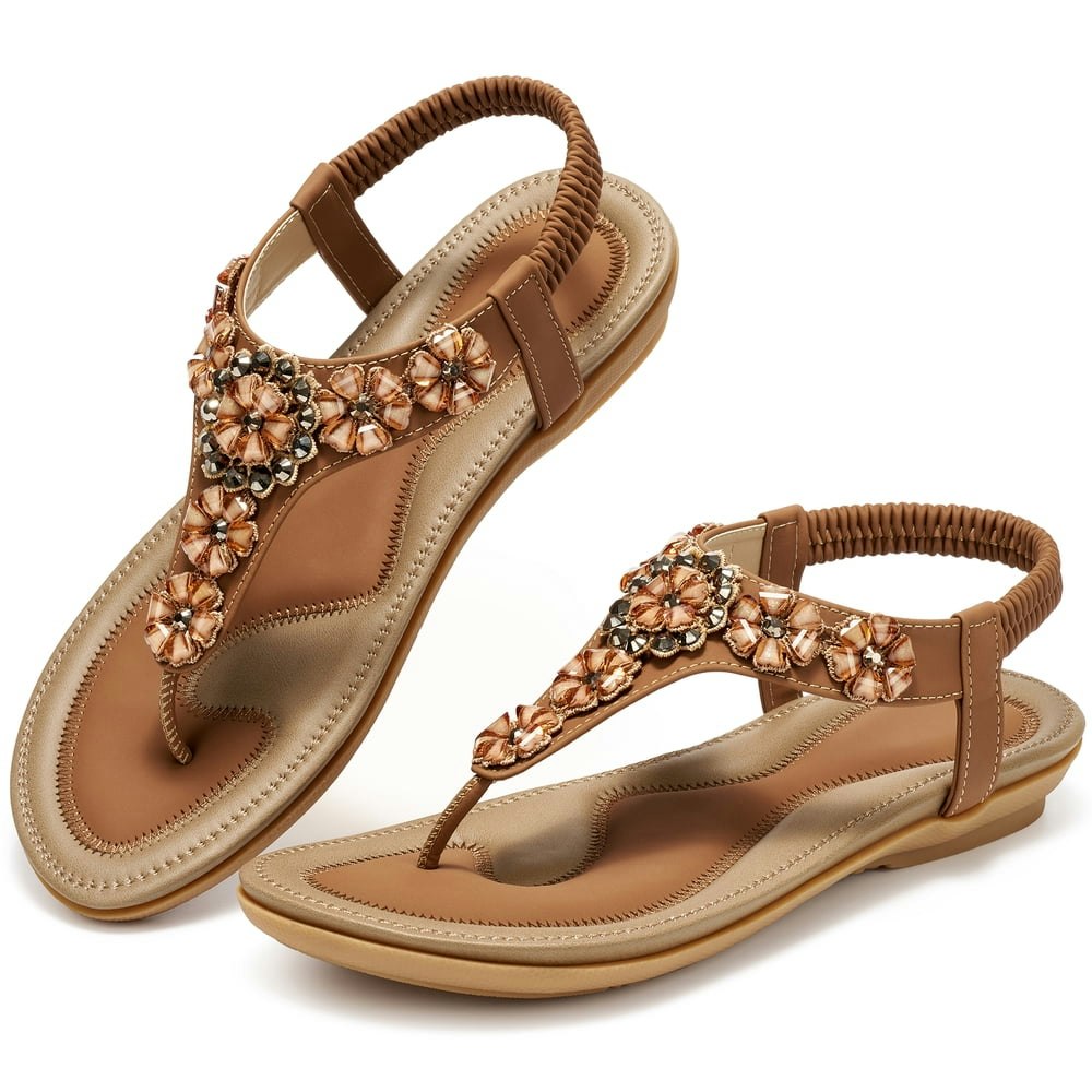 Ablanczoom Women's Flip Flop Sandals with Elastic Ankle Strap: $13.91
