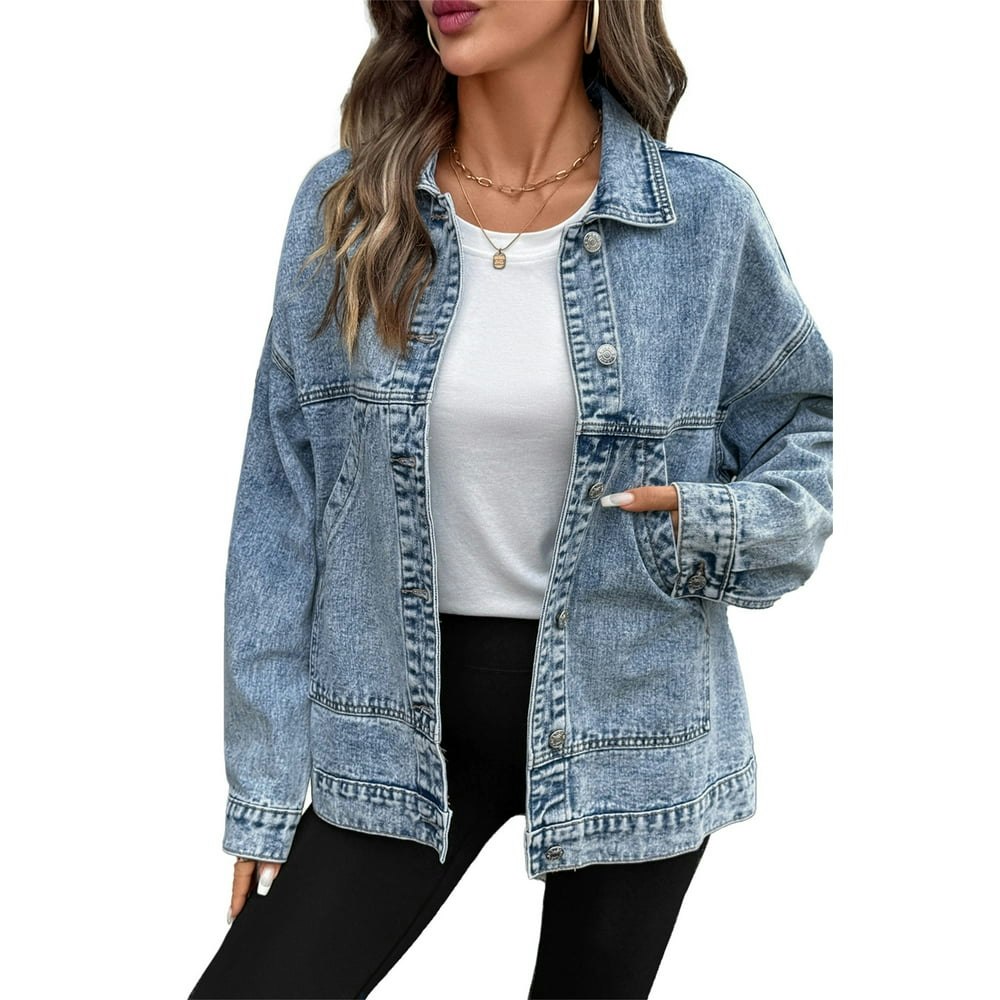 Eytino Women's Oversized Denim Jean Jacket: $34.99