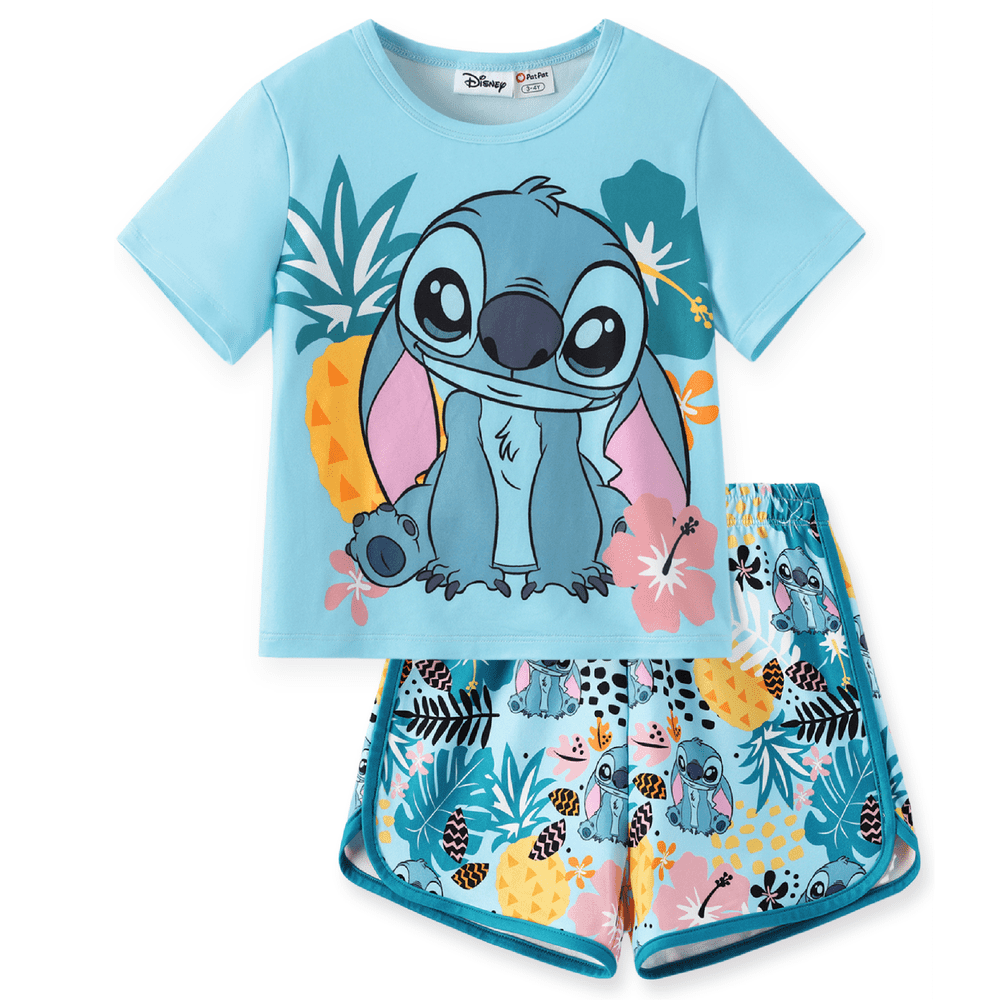 Disney Stitch Girls Tee and Dolphin Shorts 2-Piece Outfit Set 3-4T: $16.99 Disney Stitch Girls Tee and Dolphin Shorts 2-Piece Outfit Set 3-4T: $16.99