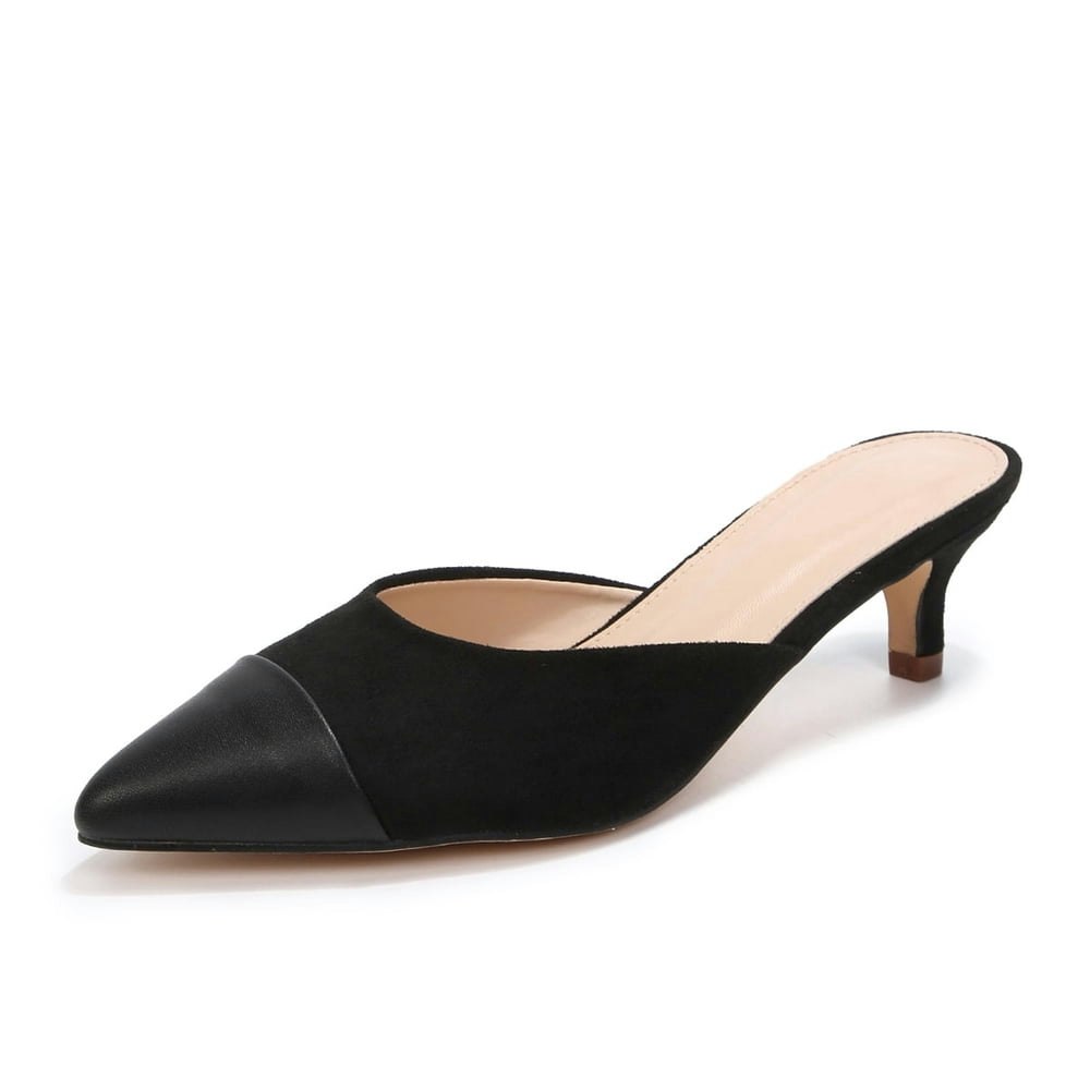 LuckLilac Women's 2-Inch Kitten Mule Heels Size 8M: $29.99