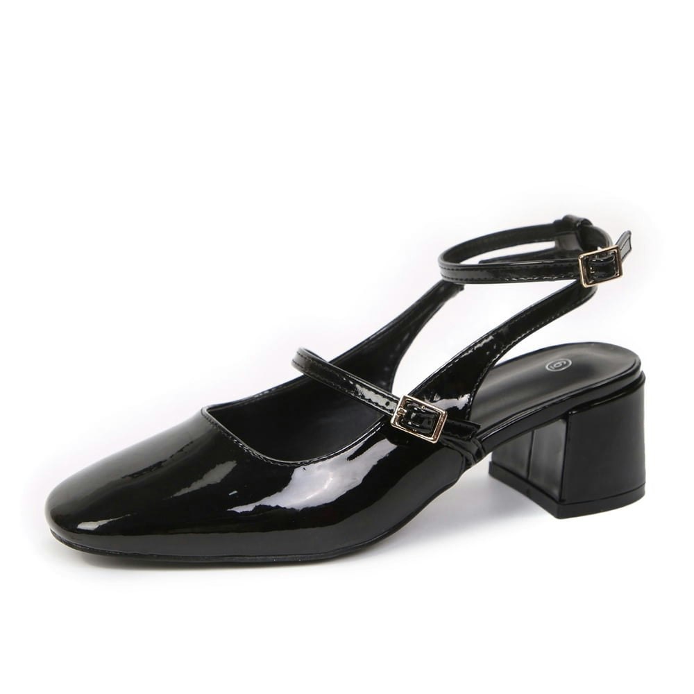LuckLilac Women's Square Toe Slingback Mary Jane Pumps: $26.99