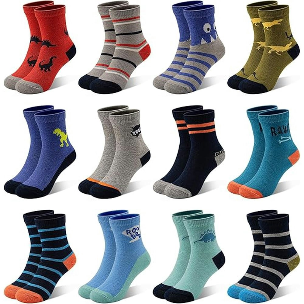 Boys' Novelty Crew Socks 12-Pair: $11.19