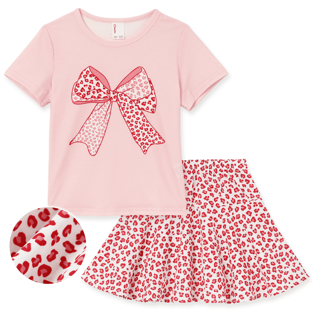 PatPat Girls Bow Graphic T-Shirt and Leopard Print Skirt Outfit Set Sizes 4-12Y: $19.39 PatPat Girls Bow Graphic T-Shirt and Leopard Print Skirt Outfit Set Sizes 4-12Y: $19.39