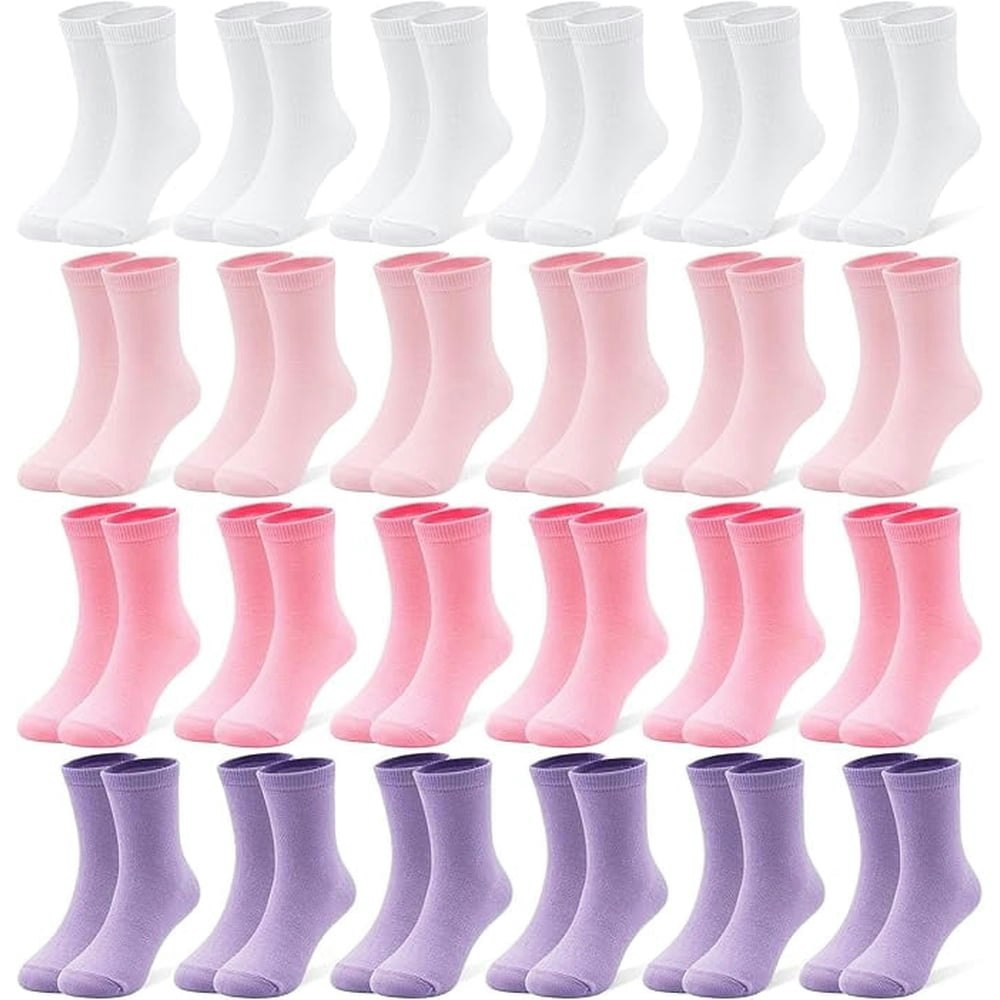 Girls' Crew Socks 24-Pair Pack: $10.39 Girls' Crew Socks 24-Pair Pack: $10.39