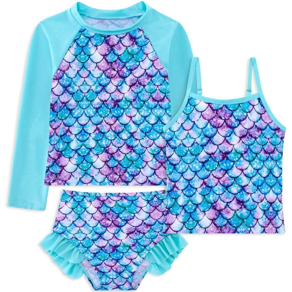 Girls 3-Piece Tankini Swimsuit Set: $19.79