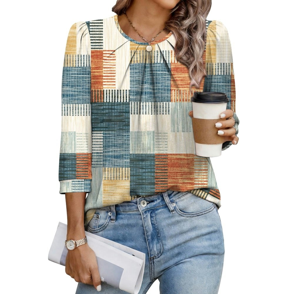 Wiholl Women's 3/4 Sleeve Pleated Work Blouse: $11.59 Wiholl Women's 3/4 Sleeve Pleated Work Blouse: $11.59