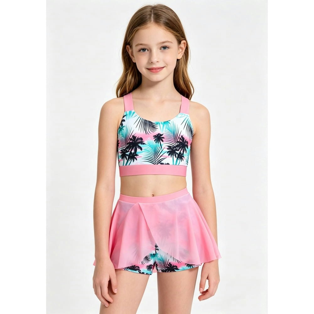 Girls Tankini Swimsuit with Shorts 7-11 Years: $14.99