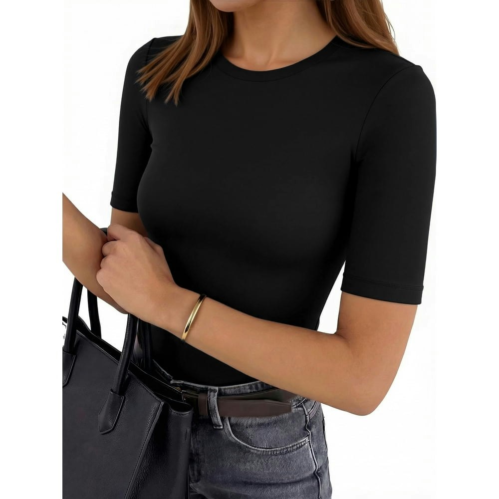 Moyiko Women's Half Sleeve Crewneck T-Shirt: $13.48