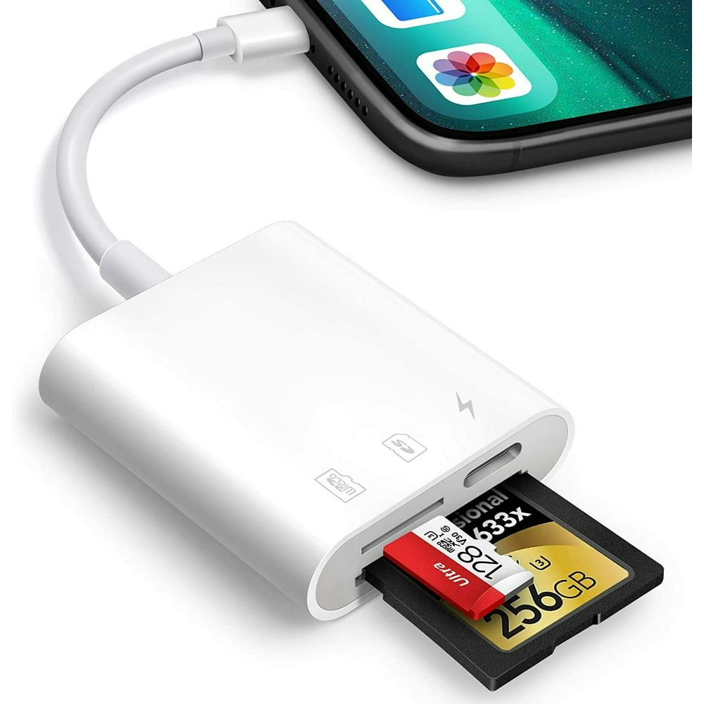 SD Card Reader for iPhone and iPad Dual Slot Memory Card Adapter: $10.80 SD Card Reader for iPhone and iPad Dual Slot Memory Card Adapter: $10.80