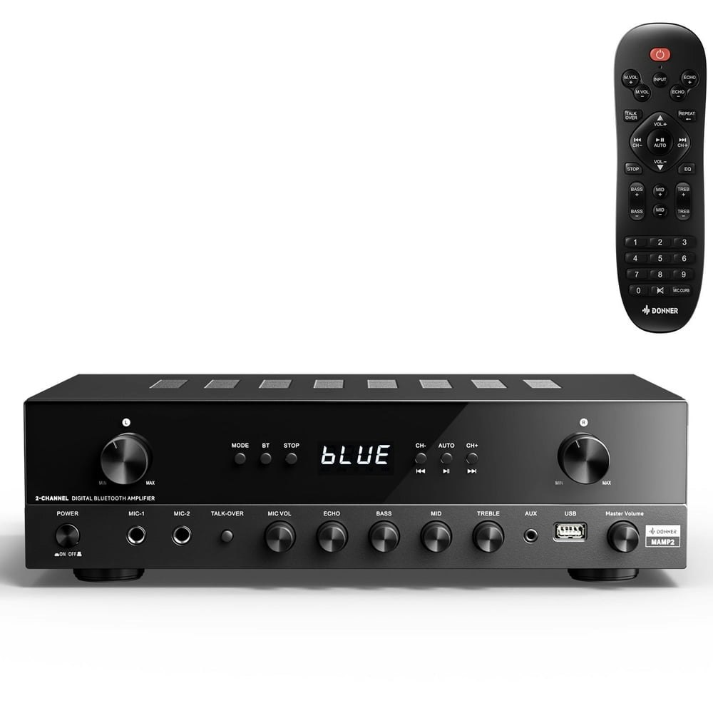 Donner 2-Channel Bluetooth Stereo Audio Amplifier Receiver: $99.98 Donner 2-Channel Bluetooth Stereo Audio Amplifier Receiver: $99.98