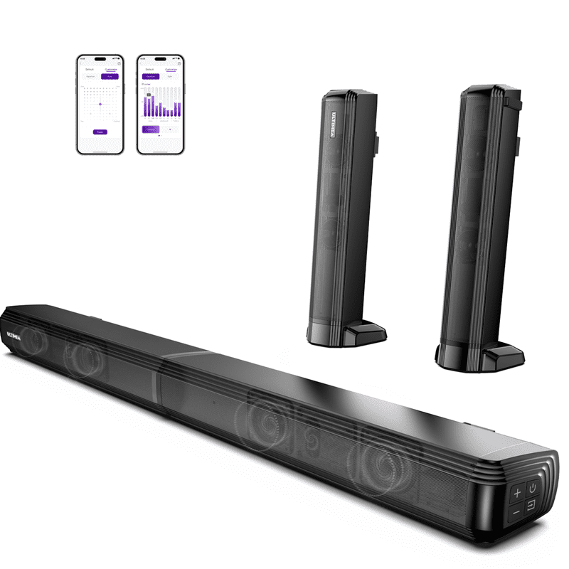 Ultimea 2.2ch Bluetooth Soundbar for TV with Dual Subwoofers: $59.99