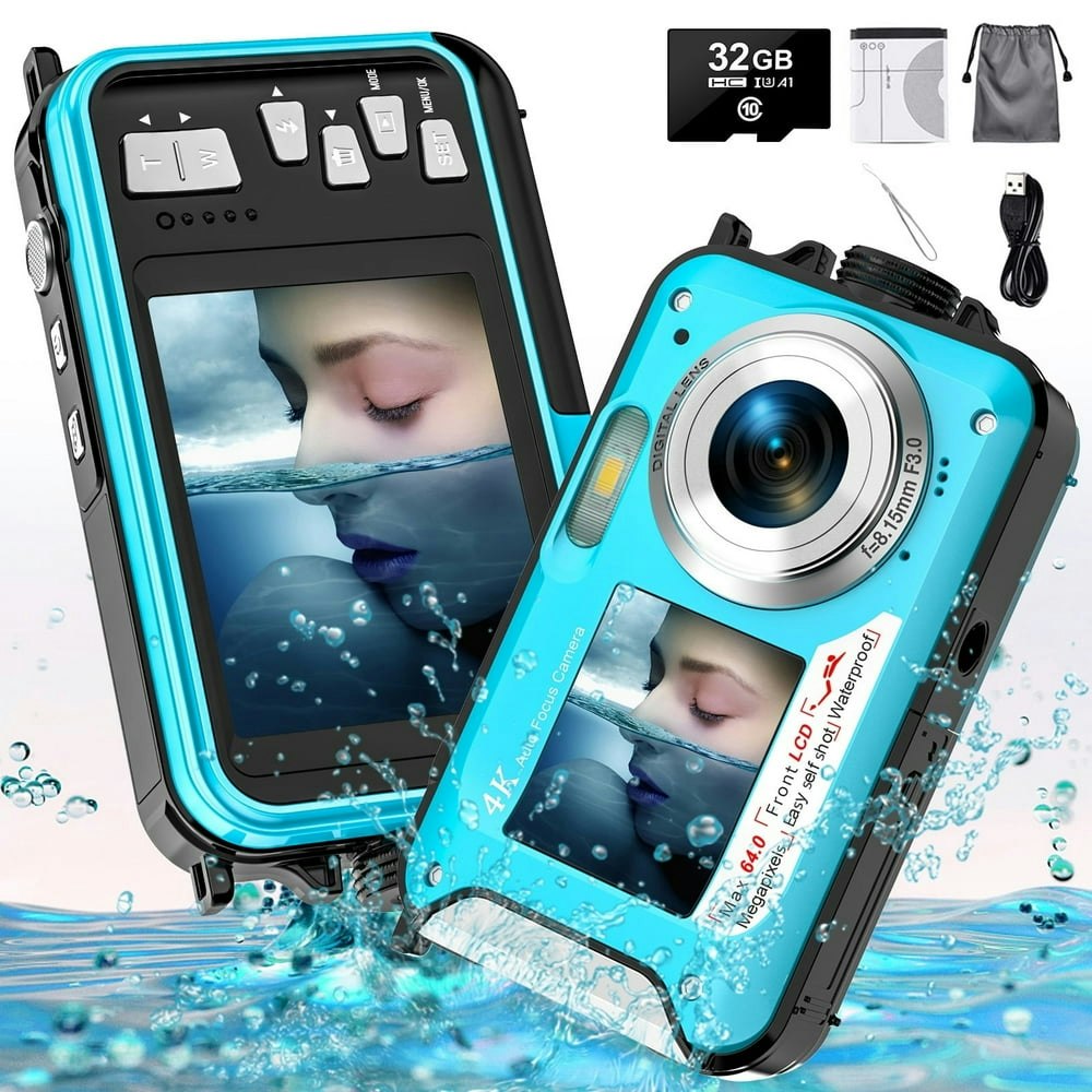 Seree 4K Waterproof Underwater Camera for YouTube: $62.99