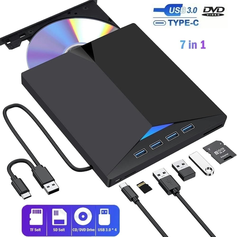 USB 3.0 External CD/DVD RW Drive: $19.89 USB 3.0 External CD/DVD RW Drive: $19.89
